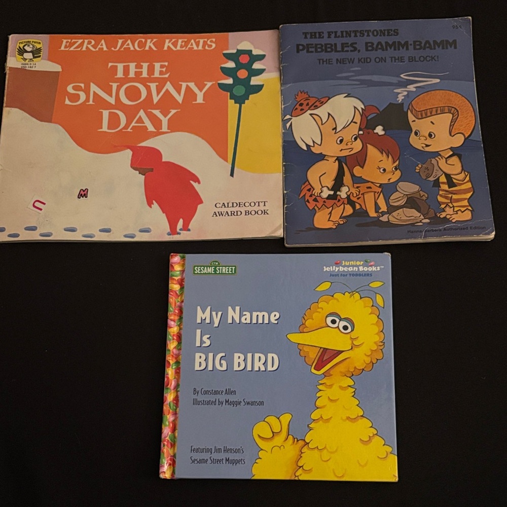 Ezra Jack Keats "The Snowy Day" + Vintage Kids Books - Big Bird Sesame Street